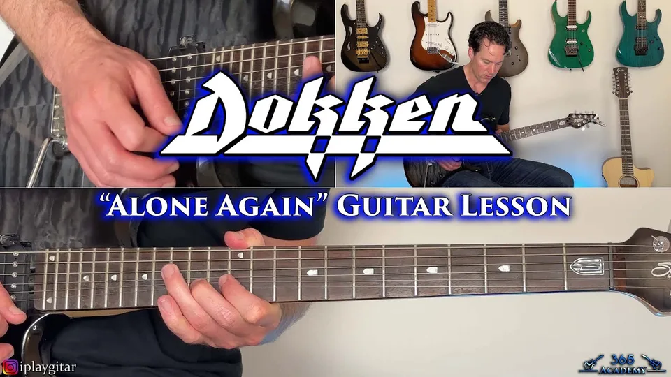 Dokken - Alone Again guitar lesson