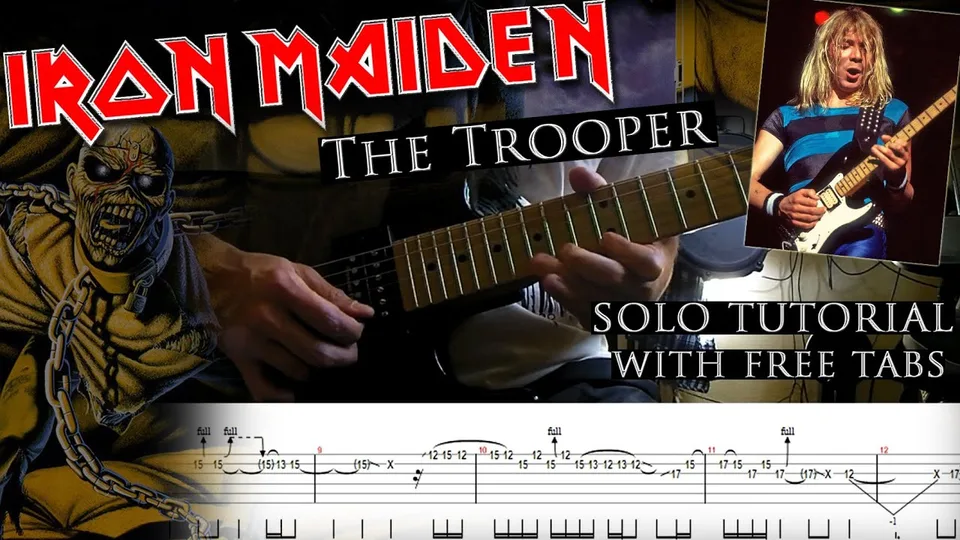 Iron Maiden - The Trooper Dave Murray's guitar tab