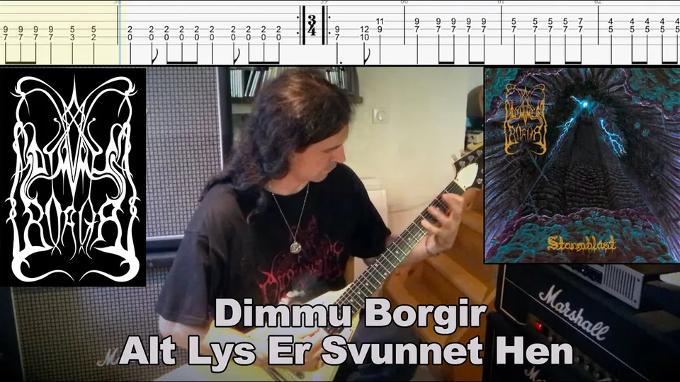 Dimmu Borgir - Alt Lys Er Svunnet Hen guitar tab