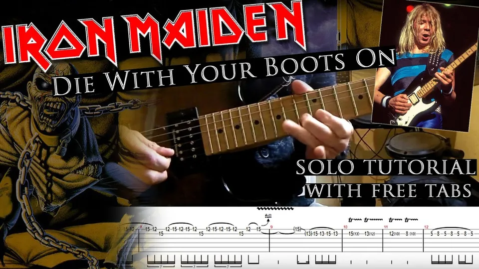 Iron Maiden - Die With Your Boots On Dave Murray's guitar tab