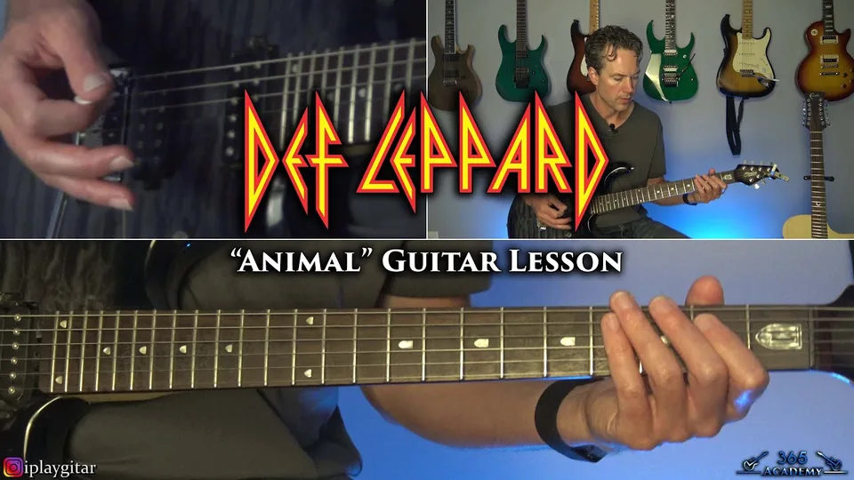 Def Leppard - Animal guitar lesson