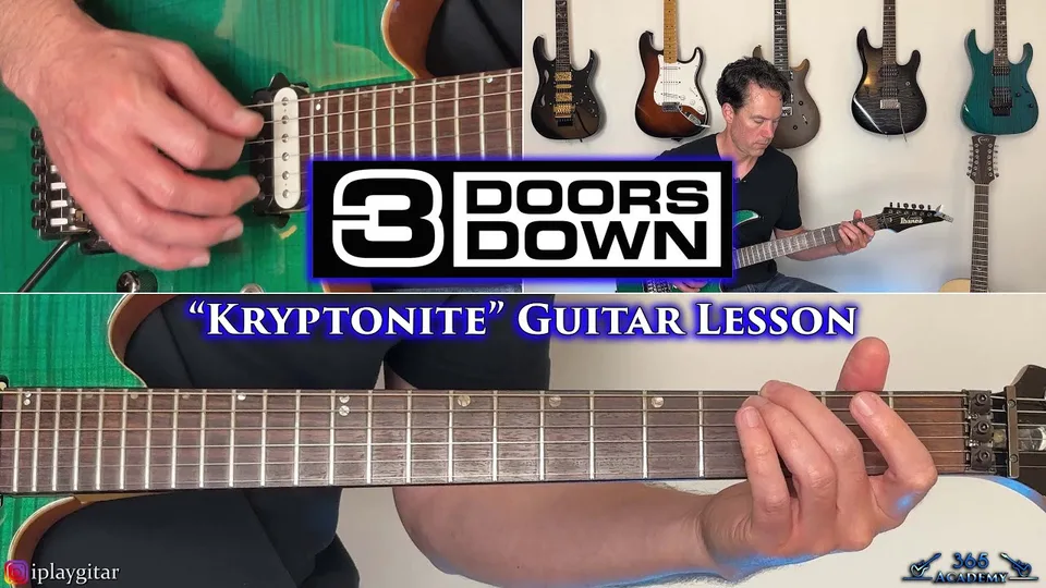 3 Doors Down - Kryptonite guitar lesson