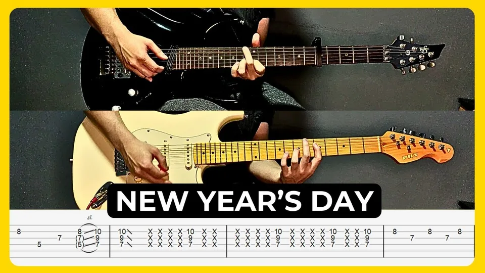 U2 - New Year's Day guitar tab
