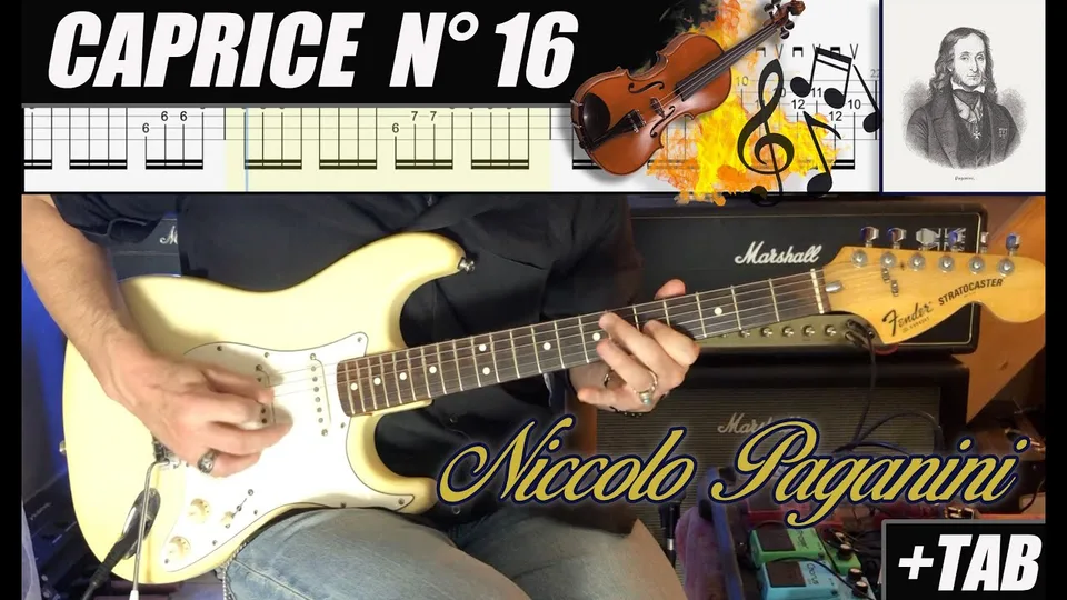 Niccolo Paganini - Caprice No. 16 guitar tab
