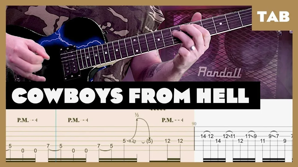 Pantera - Cowboys from Hell guitar tab