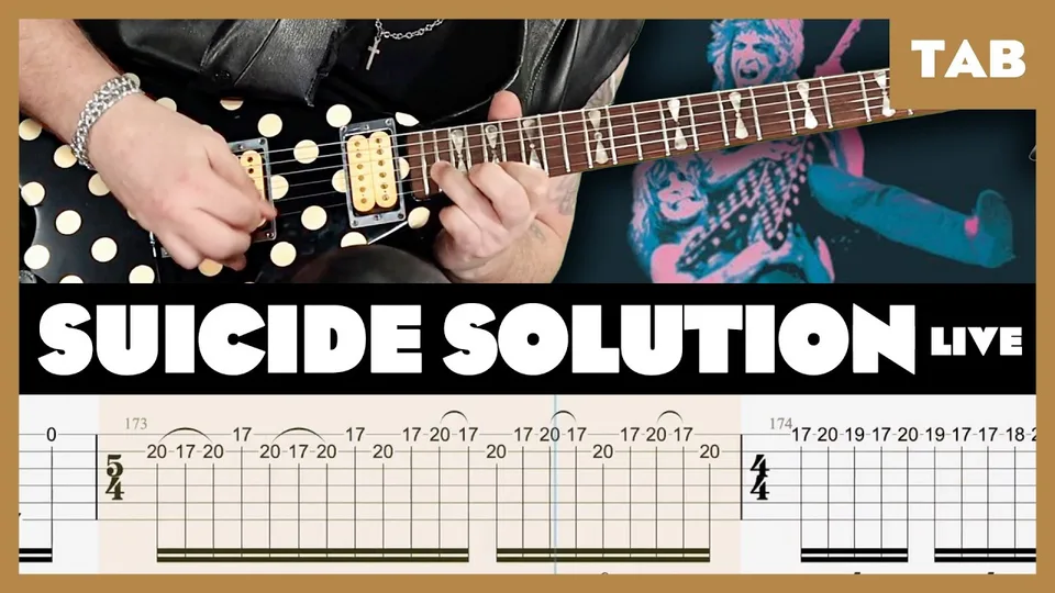 Ozzy Osbourne - Suicide Solution Live guitar tab