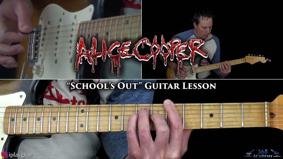 Alice Cooper - School's Out guitar lesson