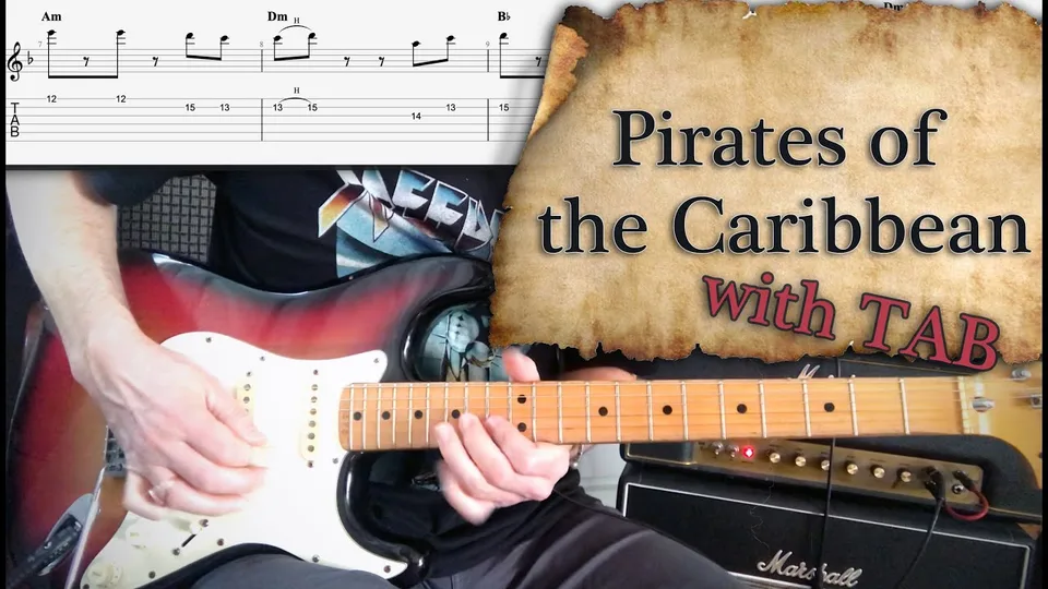 Pirates of the Caribbean - Pirates of the Caribbean Theme (Rock) guitar tab
