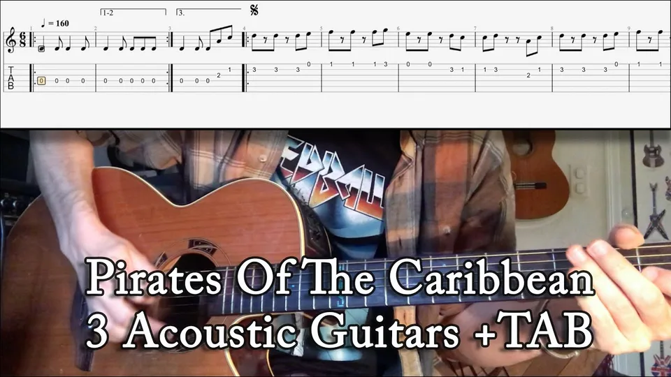 Pirates of the Caribbean - Pirates of the Caribbean Theme (Acoustic) guitar tab