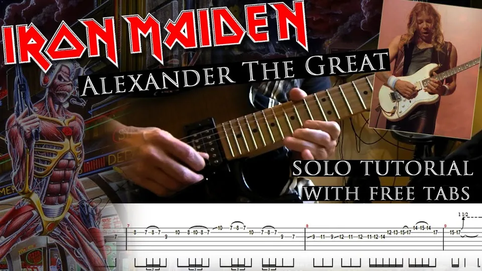Iron Maiden - Alexander The Great Dave Murray's guitar tab
