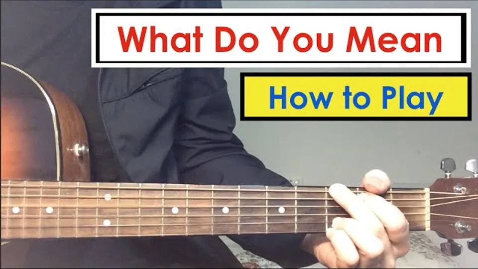 Justin Bieber - What Do You Mean guitar lesson