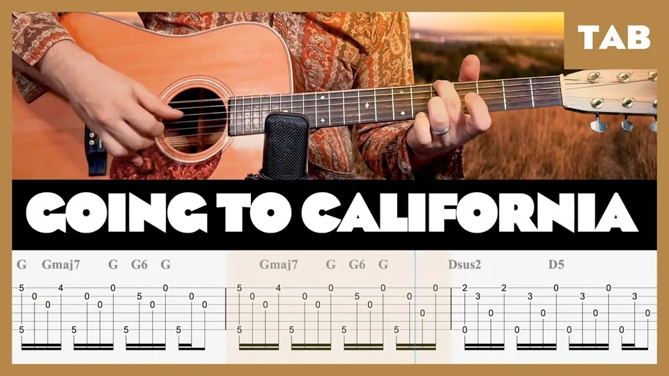 Led Zeppelin - Going to California guitar tab