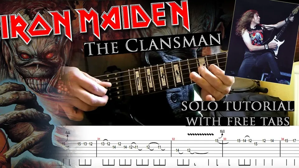 Iron Maiden - The Clansman Janick Gers's guitar tab
