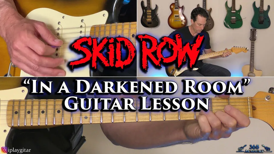 Skid Row - In a Darkened Room guitar lesson