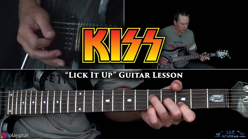 Kiss - Lick It Up guitar lesson