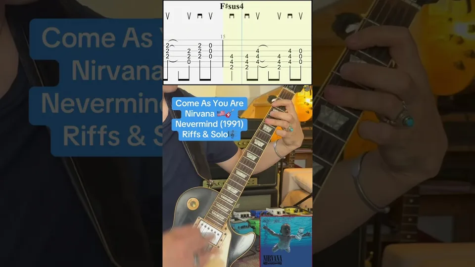 Nirvana - Riffs & Solo Come As You Are guitar tab