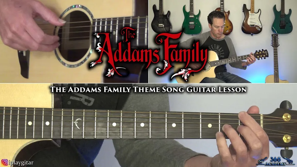 The Addams Family - Theme Song guitar lesson