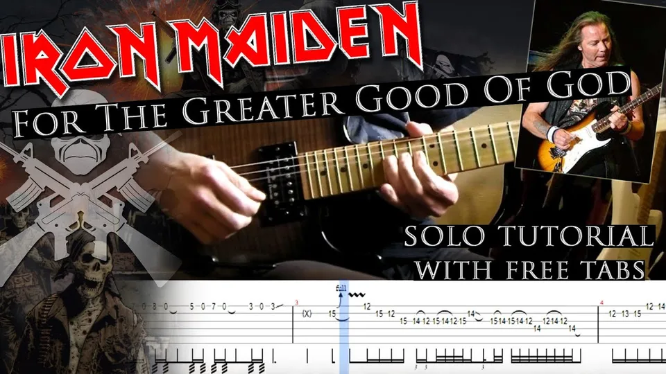 Iron Maiden - For The Greater Good Of God Dave Murray guitar tab