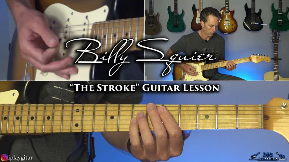 Billy Squier - The Stroke guitar lesson