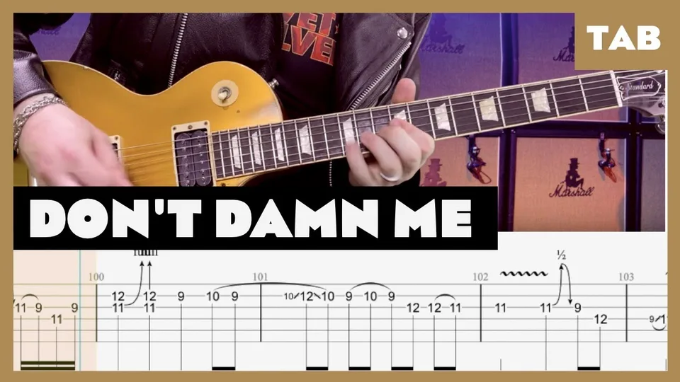 Guns N' Roses - Don't Damn Me guitar tab