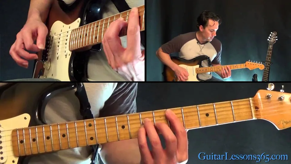 Bon Jovi - Livin' on a Prayer Pt.1 - All Riffs guitar lesson