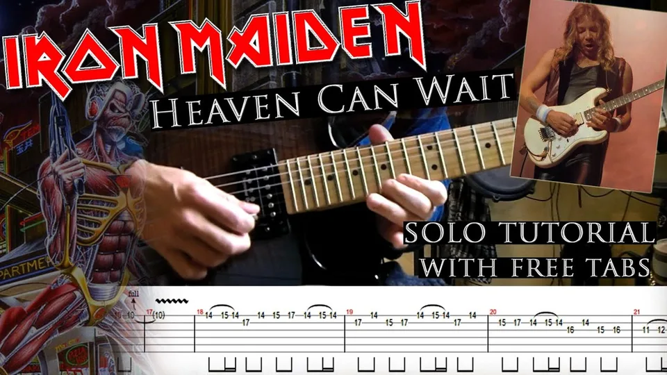 Iron Maiden - Heaven Can Wait Dave Murray's guitar tab