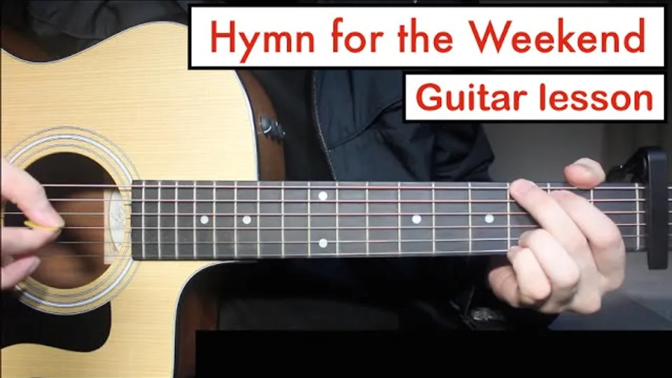 Coldplay - Hymn for the Weekend Intro guitar lesson
