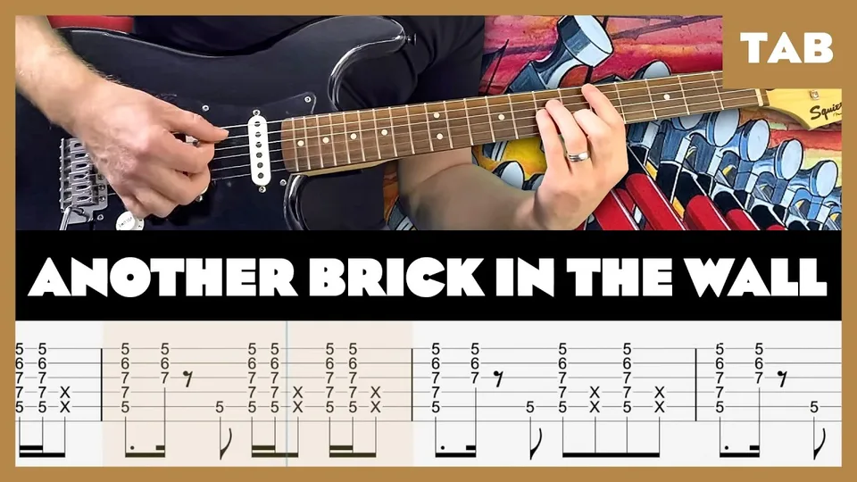 Pink Floyd - Another Brick in the Wall, Part 2 guitar tab video