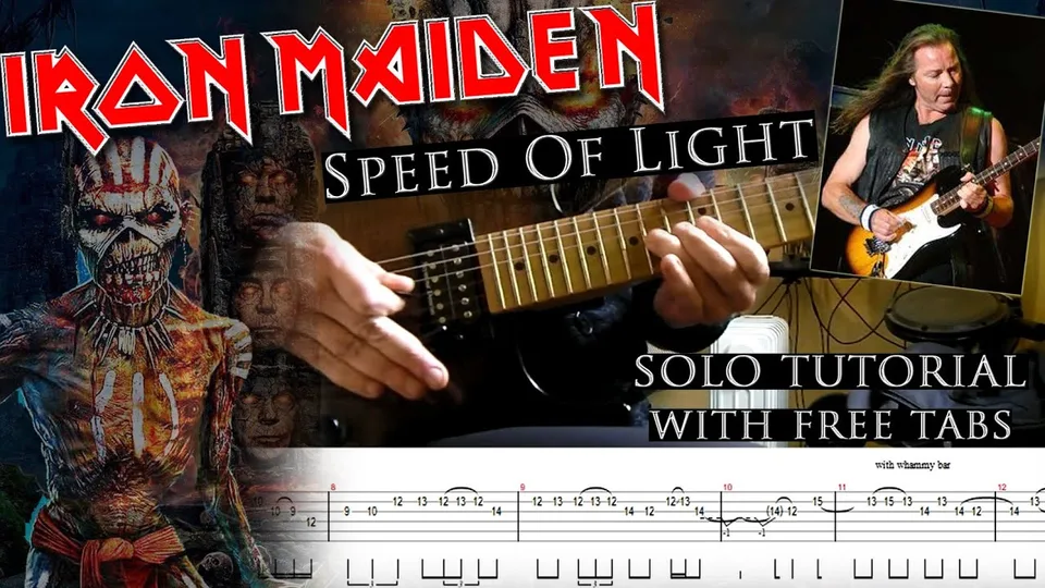 Iron Maiden - Speed Of Light Dave Murray's guitar tab