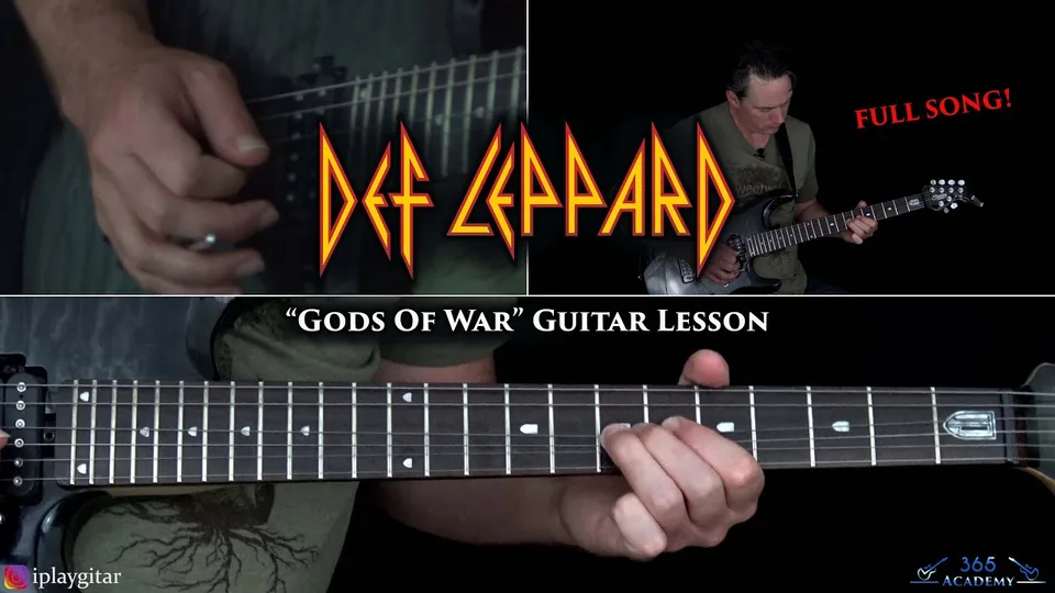 Def Leppard - Gods Of War guitar lesson