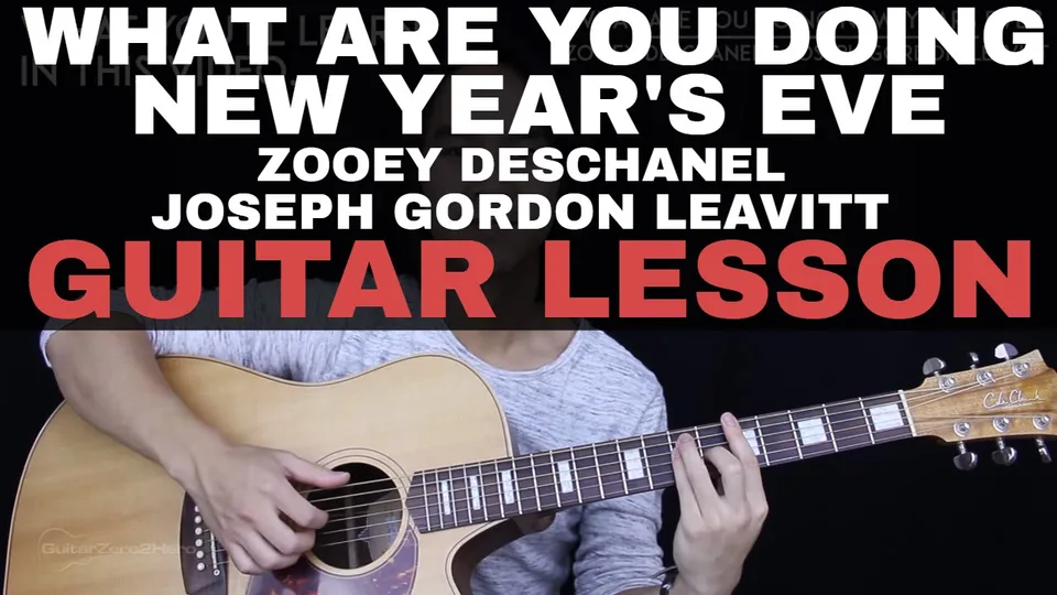 Zooey Deschanel - What Are You Doing New Year's Eve guitar lesson
