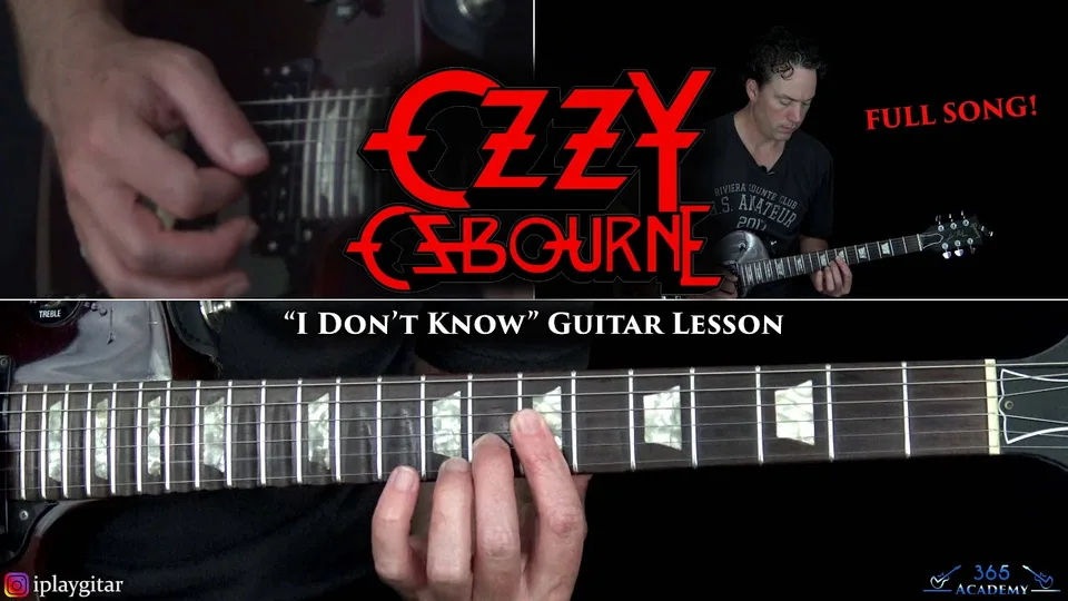 Ozzy Osbourne - I Don't Know guitar lesson