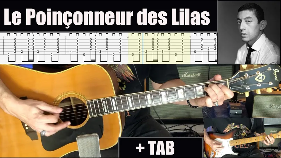 Serge Gainsbourg - Le Poinconneur des Lilas guitar tab