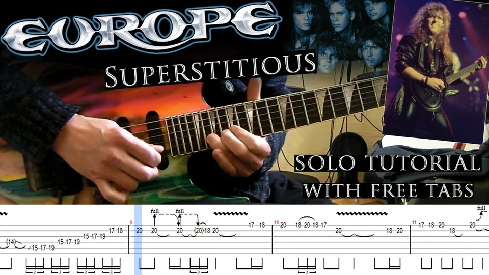 Europe - Superstitious guitar tab
