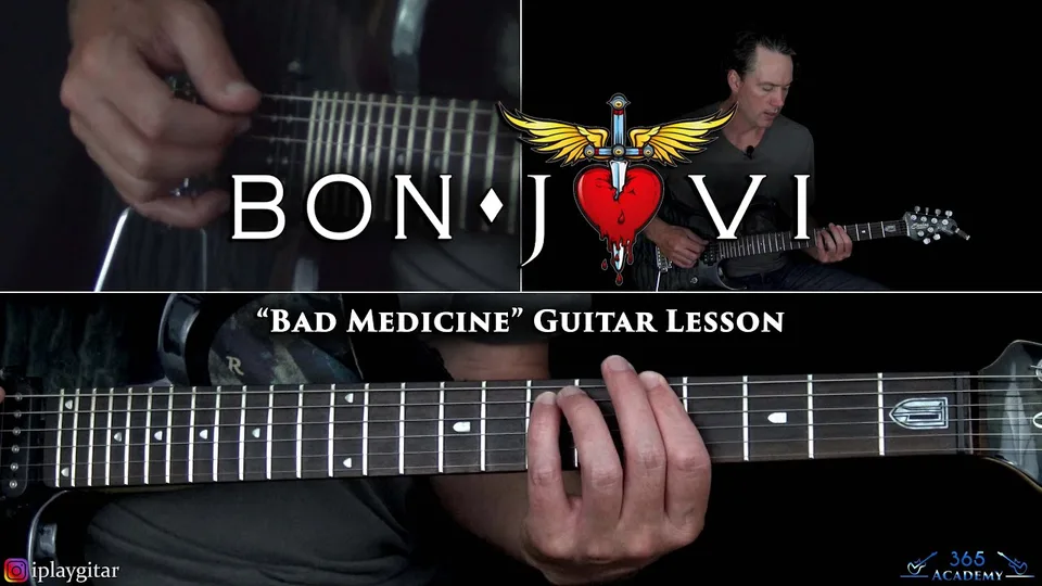 Bon Jovi - Bad Medicine guitar lesson