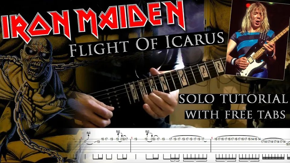 Iron Maiden - Flight Of Icarus Dave Murray's guitar tab