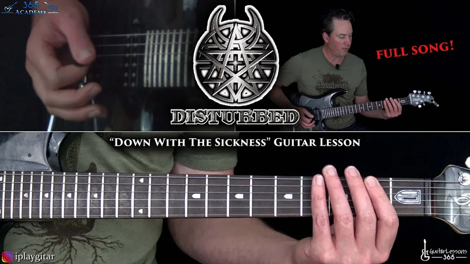 Disturbed - Down with the Sickness guitar lesson