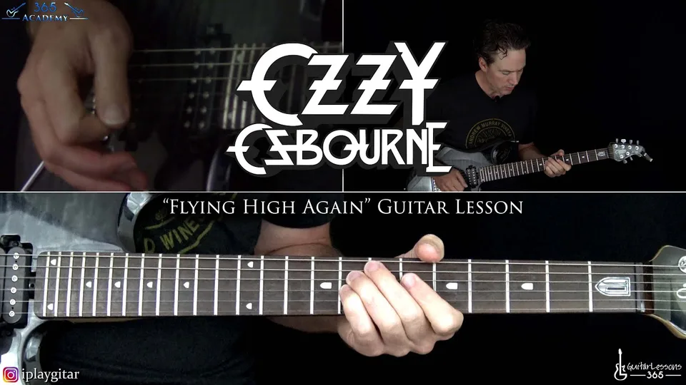 Ozzy Osbourne - Flying High Again - Randy Rhoads guitar lesson