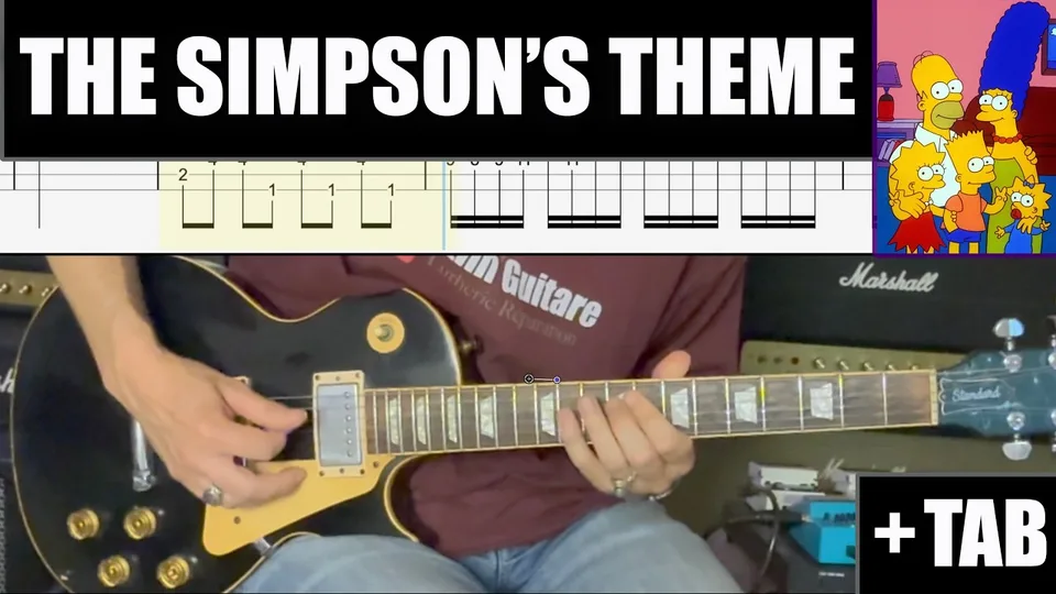 Danny Elfman - The Simpson's Theme guitar tab