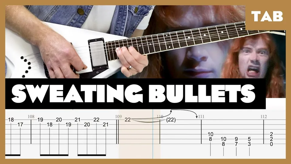 Megadeth - Sweating Bullets guitar tab
