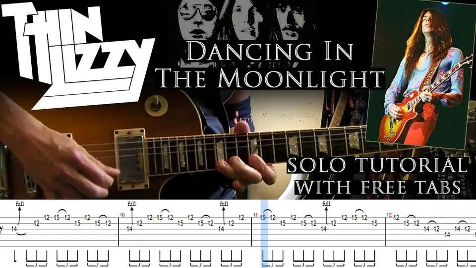 Thin Lizzy - Dancing In The Moonlight guitar tab