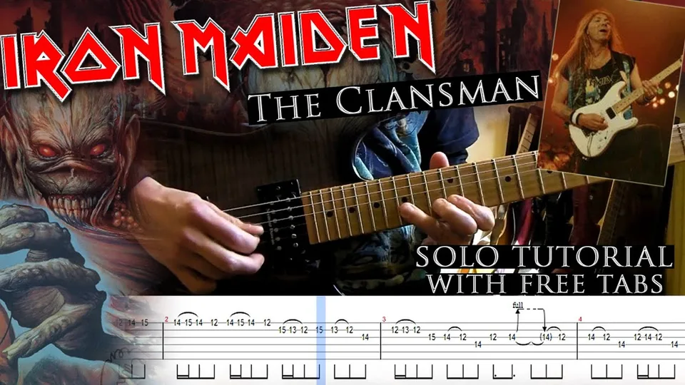 Iron Maiden - The Clansman Dave Murray guitar tab